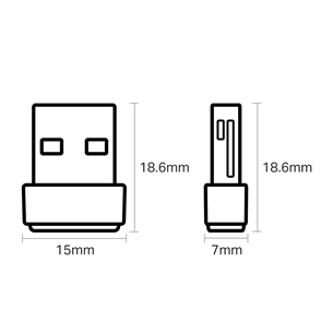 Wi-FI USB adapteris AC600 T2U Nano, TP-Link