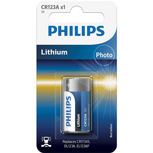 Philips, CR123A, 3V - Baterija kamerām CR123A/01B