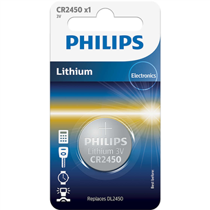 Philips Lithium, CR2450, 3 В - Батарейка CR2450/10B