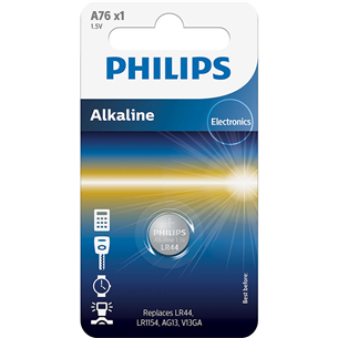 Philips Alkaline, LR44, 1.5V - Baterija