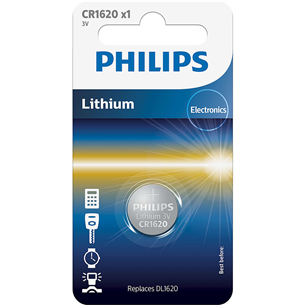 Philips Lithium, CR1620, 3 V - Baterija