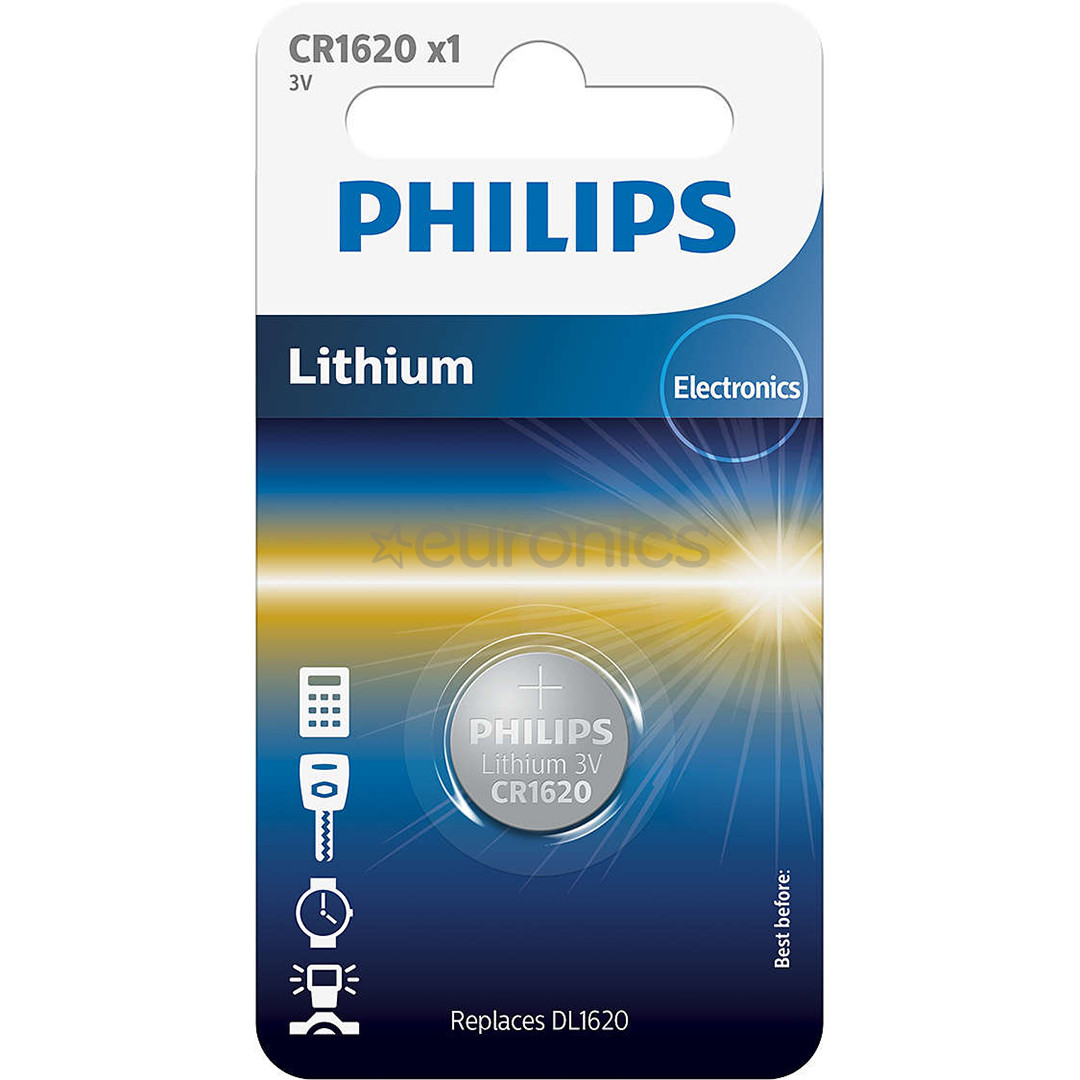 Philips Lithium, CR1620, 3 V - Baterija