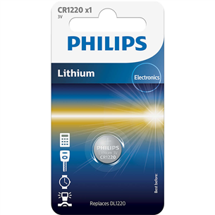 Philips Lithium, CR1220, 3V - Baterija