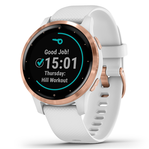 Garmin Vivoactive 4S, rozā zelta/balta- Viedpulkstenis