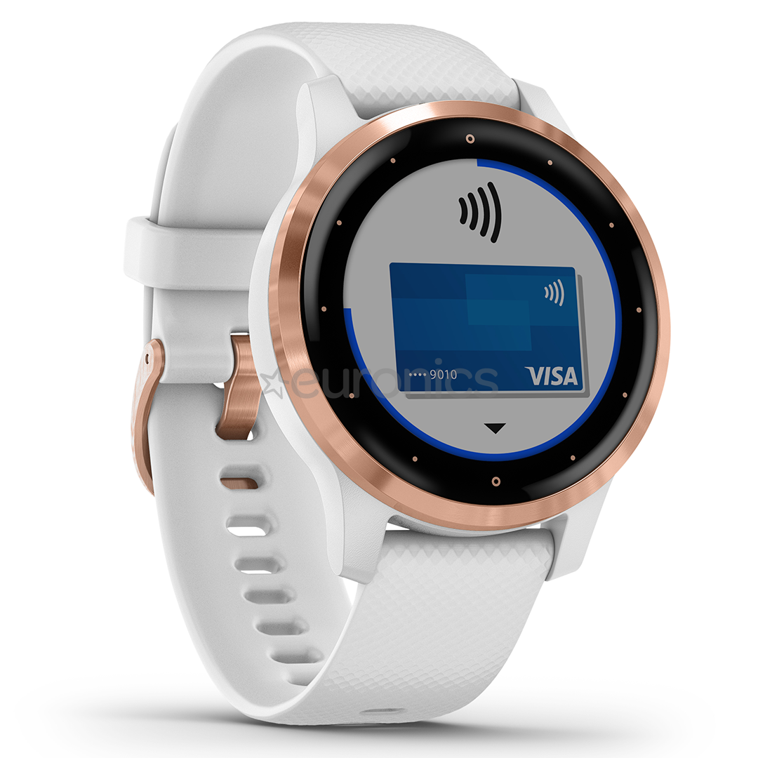 Garmin Vivoactive 4S, rozā zelta/balta- Viedpulkstenis