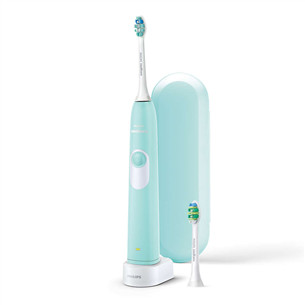 Philips Sonicare Teens, ceļojumu futrālis, balta/zaļa - Elektriskā zobu birste