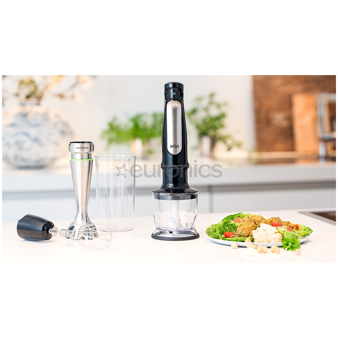 Braun Multiquick 7, 1000 Вт, черный/нерж. сталь - Погружной блендер