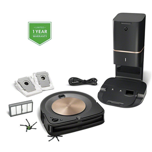 iRobot Roomba S9+, putekļu tvertnes iztukšošana, melna/vara - Robots putekļu sūcējs