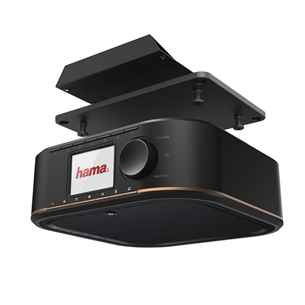 Hama, FM/DAB/DAB+, цветной экран, таймер для яиц, возможность установки на потолок, черный - Радио для кухни 00054862