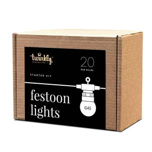 Viedā eglītes virtene Festoon Lights 20 RGB Lamps Starter Pack, Twinkly