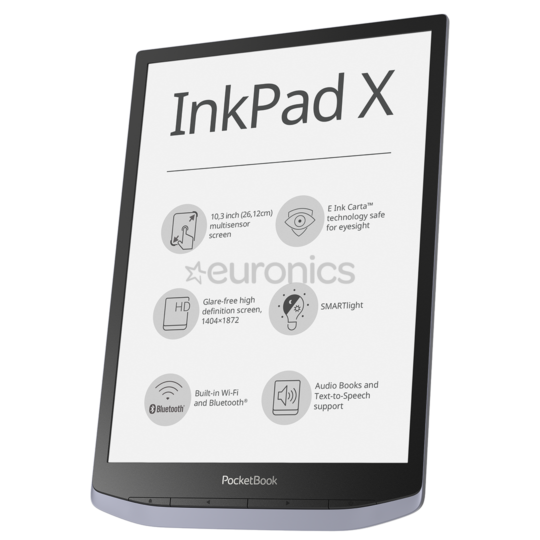 PocketBook InkPad X, 10.3", 32 GB, gray - E-reader