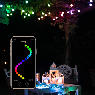 Twinkly Festoon Lights 20 RGB, 10 m, black - Smart festive lights