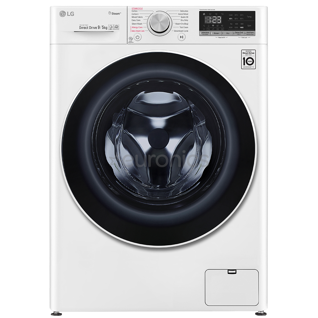 LG, 9/5 kg, dziļums 56 cm, 1400 apgr/min. - Veļas mazgājamā mašīna ar žāvētāju