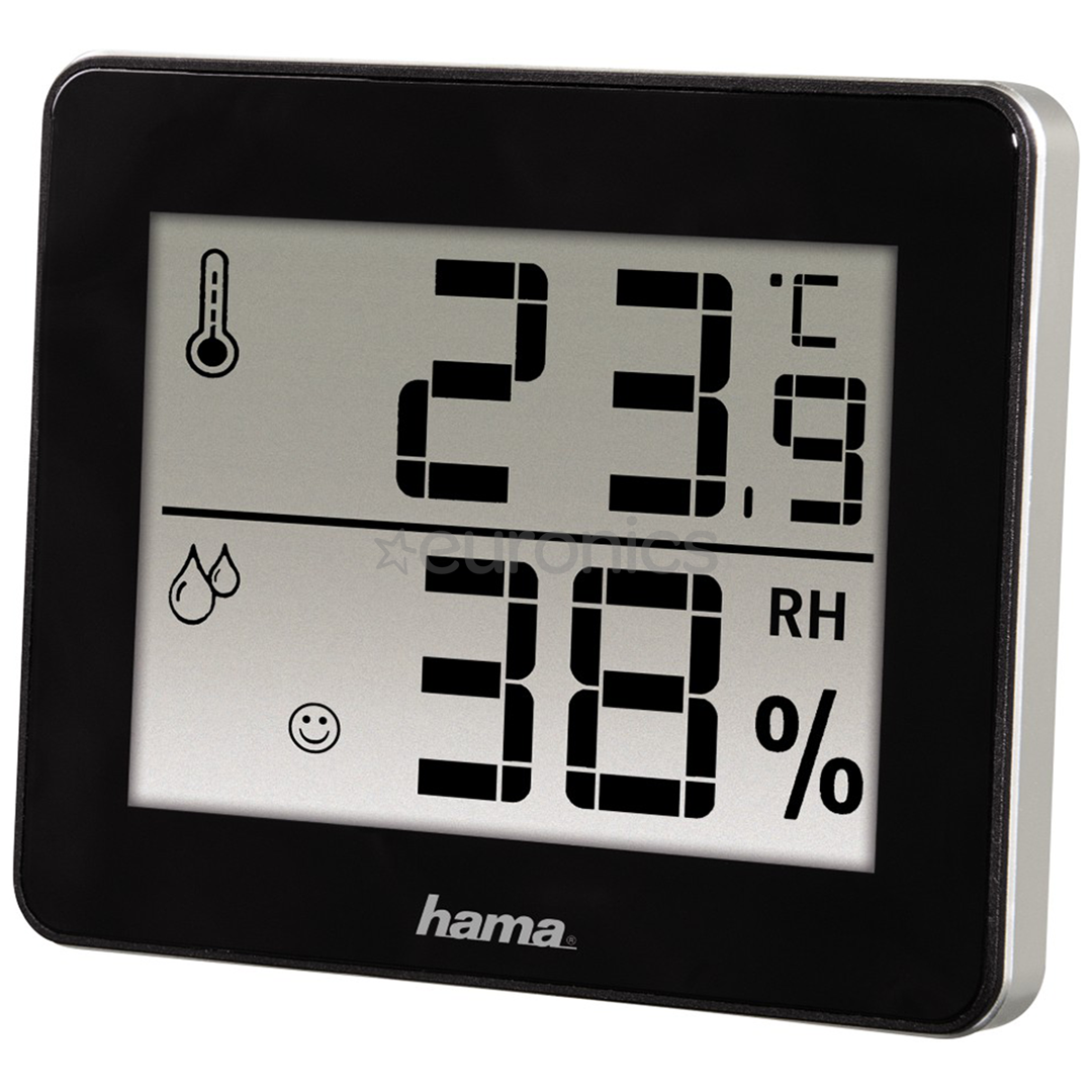 Hama TH-130, black/silver - Thermo-hygrometer, 00186361 | Euronics