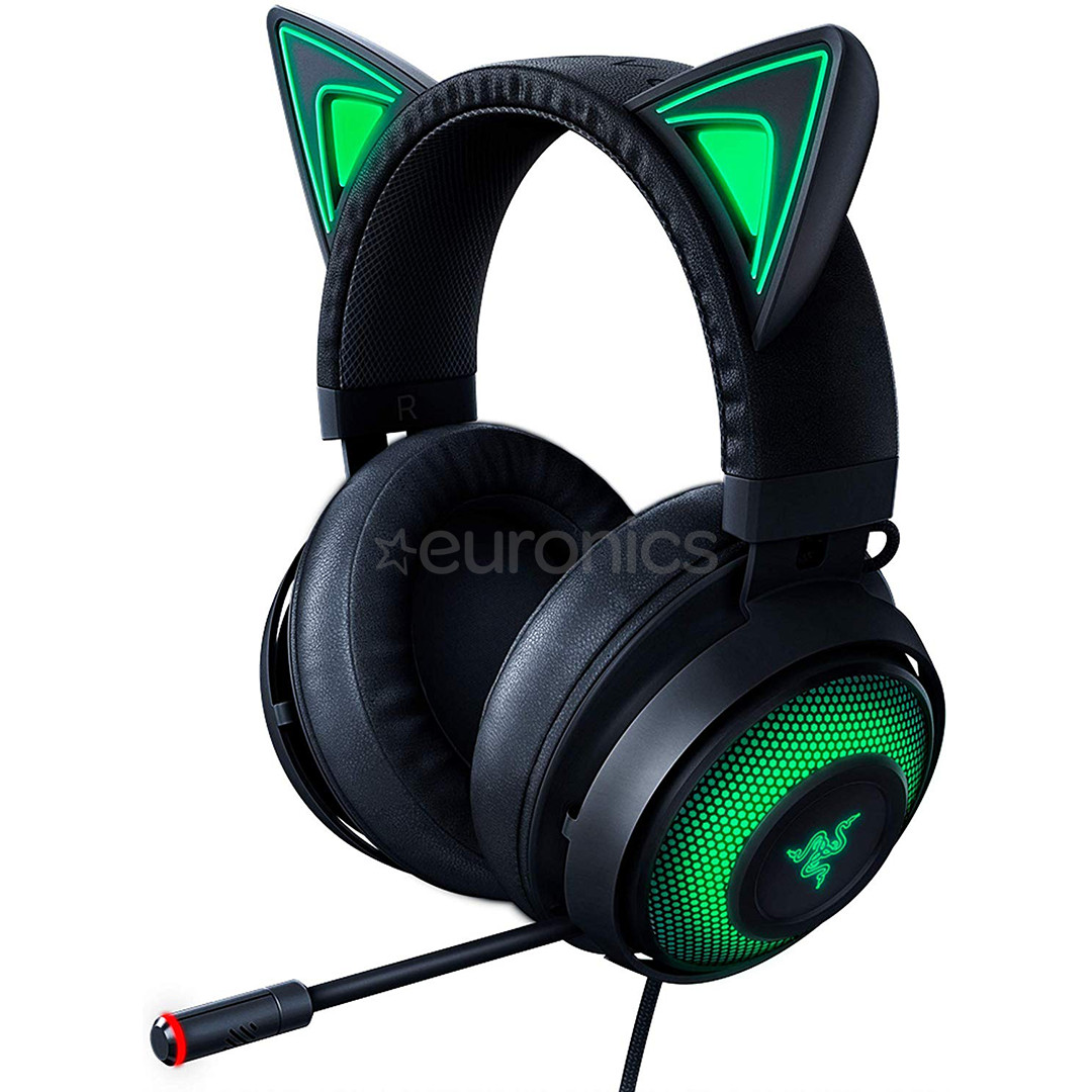 Razer Kraken Kitty, melna - Austiņas ar mikrofonu