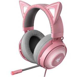 Razer Kraken Kitty, rozā - Austiņas ar mikrofonu