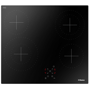 Hansa, width 57.6 cm, frameless, black - Built-in Ceramic Hob BHC66577