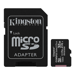Kingston Canvas Select Plus microSD, 32 ГБ, черный - Карта памяти SDCS2/32GB