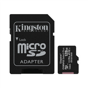 Atmiņas karte Canvas Select Plus microSD, Kingston / 128GB