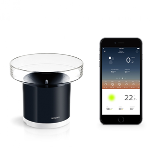Netatmo Rain Gauge, melns - lietus sensors