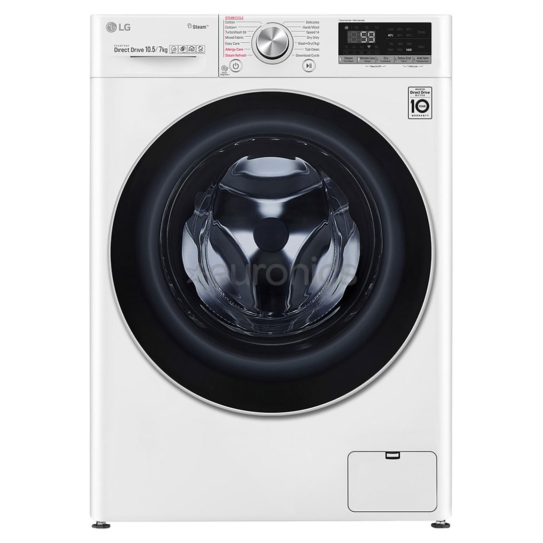 Veļas mazgājamā mašīna ar žāvētāju, LG (10,5 kg / 7 kg)
