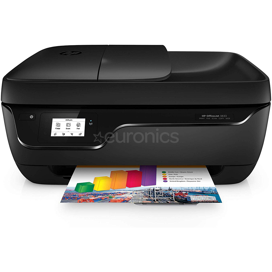 Daudzfunkciju tintes printeris OfficeJet 3833, HP