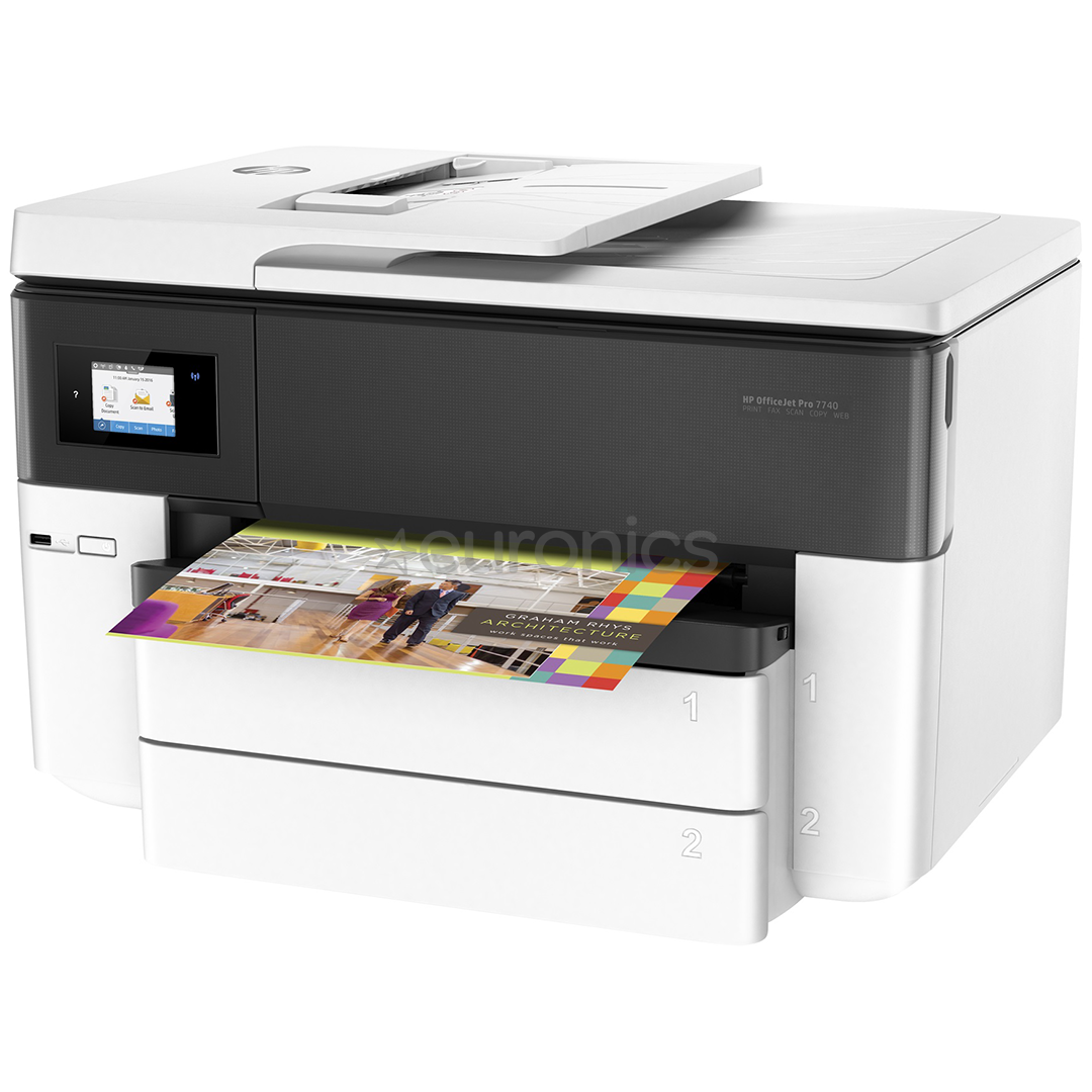 Daudzfunkciju tintes printeris OfficeJet Pro 7740 A3, HP