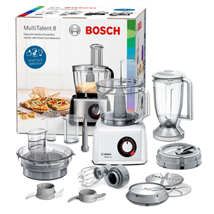 Bosch MultiTalent, 3.9 L/1.5 L, 1250 W, balta - Virtuves kombains