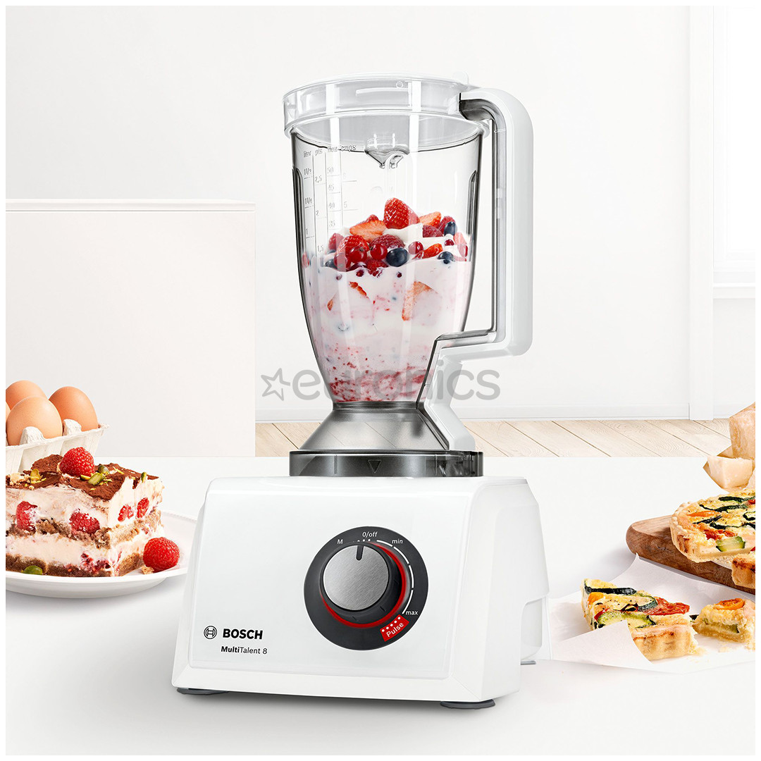 Bosch MultiTalent, 3.9 L/1.5 L, 1250 W, balta - Virtuves kombains
