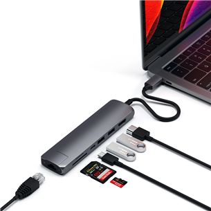 Satechi Multi-port, USB-C, grey - Adapter