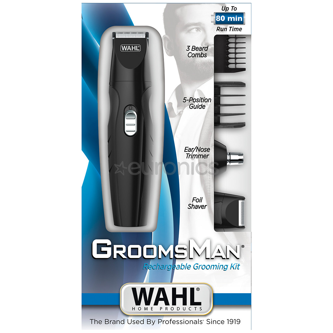Wahl, GroomsMan, melna - Trimmeru komplekts