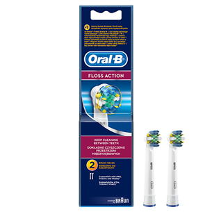 Oral-B Braun FlossAction, 2 pieces, white - Replacement brush heads EB25-2NEW