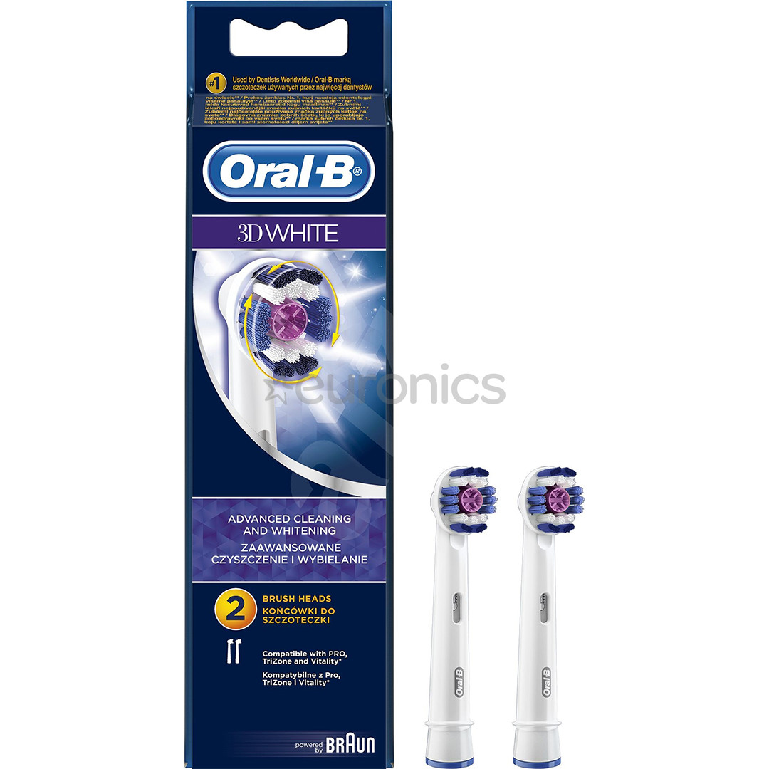 Oral-B Braun ProWhite, 2 pieces, white - Replacement brushes