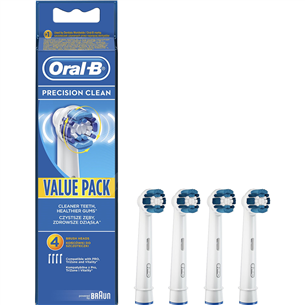Braun Oral-B Precision Clean, 4 pieces, white - Replacement brush heads for electric toothbrush