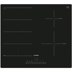 Bosch, platums 59.2 cm, melna - Iebūvējama indukcijas plīts virsma PXE611FC5Z