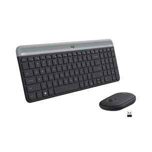 Logitech Slim Combo MK470, RUS, pelēka - Bezvadu klaviatūra ar peli 920-009206