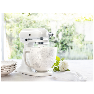 KitchenAid Artisan, 4.7 L, balta - Keramikas trauks mikserim