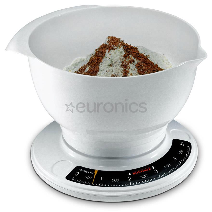 Soehnle Culina, līdz 5 kg, balta - Mehāniskie virtuves svari