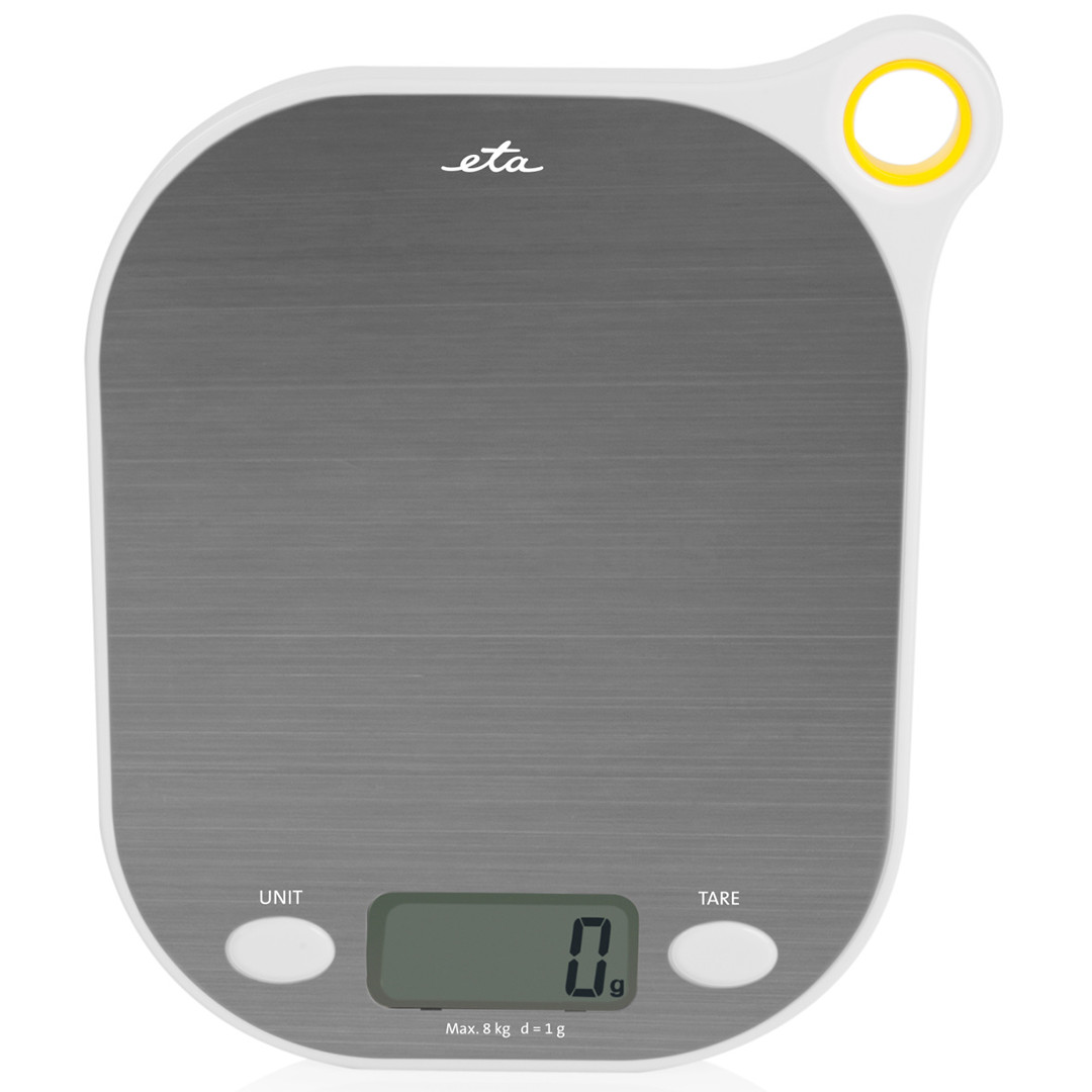 ETA Grami, līdz 8 kg, pelēka/balta - Digitālie virtuves svari
