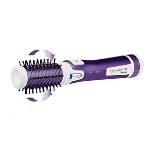 Rowenta Brush Activ Volume & Shine, 1000 W, balta/lillā – Rotējošs matu veidotājs