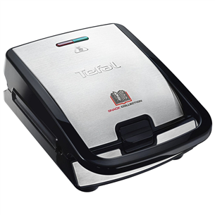 Tefal Snack Collection, 700 W, melna/nerūsējošā tērauda - Kontakttosteris SW854D16