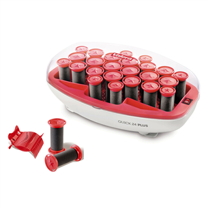 Valera Quick 24 Plus, 24 pieces, red/black - Heated roller set