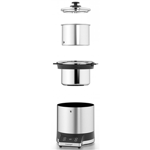 WMF KITCHENminis, 1 L, 220 W, nerūsējošā tērauda/melna - Rīsu vārāmais katls