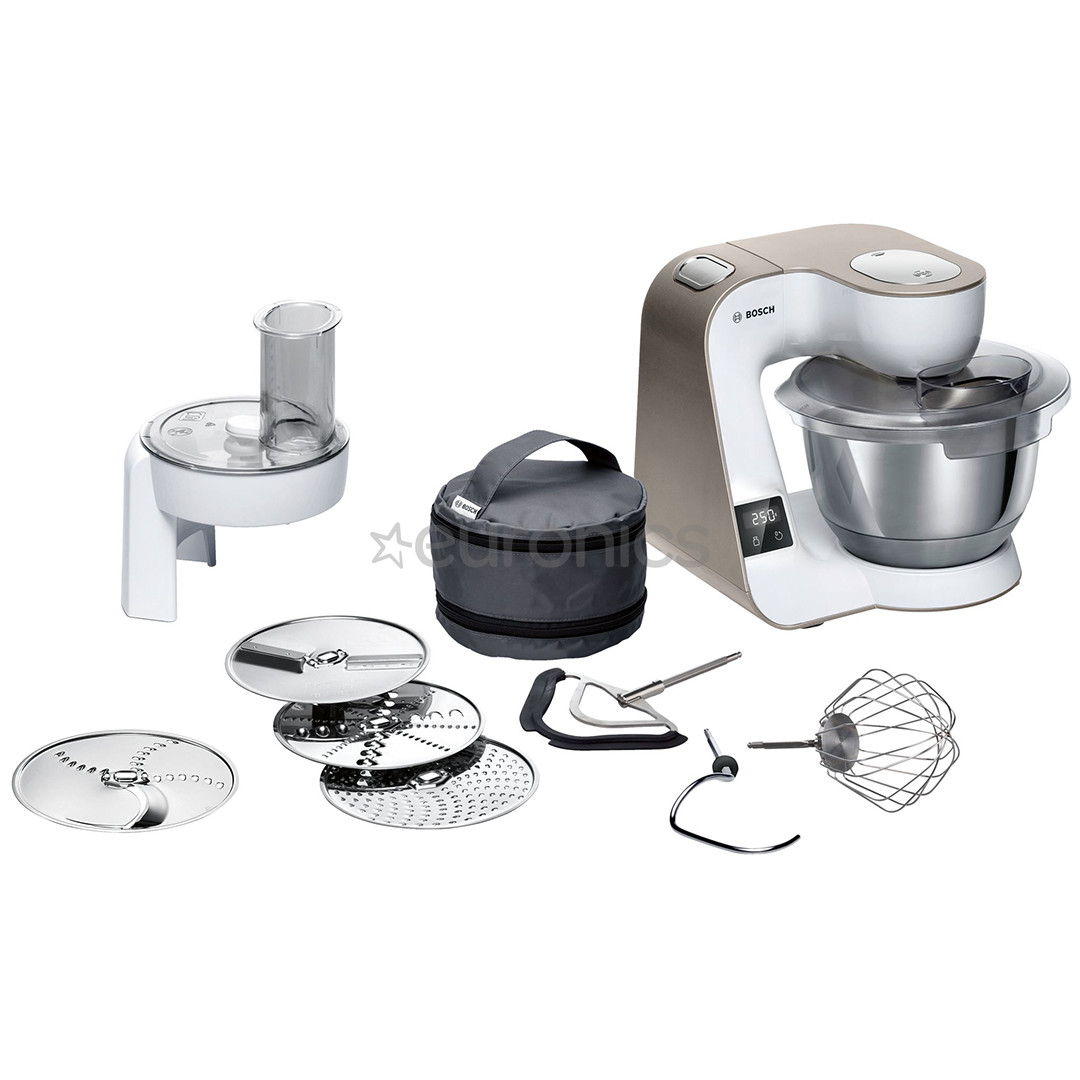 Bosch MUM5, 3,9 л, 1000 Вт, белый/бронзовый - Кухонный комбайн