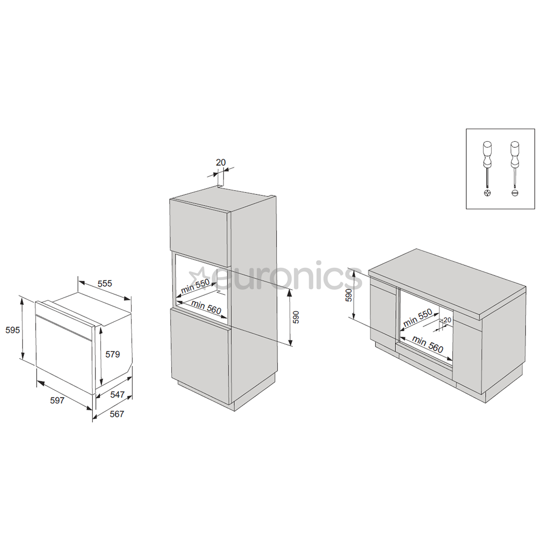 Iebūvējama elektriskā cepeškrāsns, Gorenje (71 L)