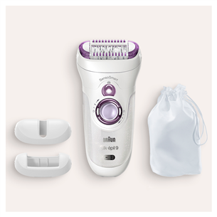 Braun Silk-epil 9 SensoSmart, белый/фиолетовый - Эпилятор SES9700