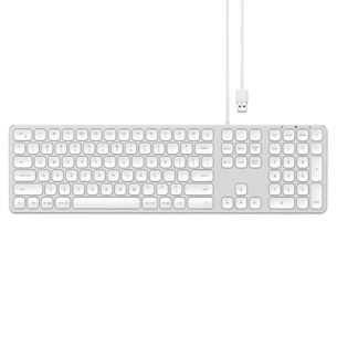 Satechi Aluminum Wired Keyboard, US, sudraba - Klaviatūra