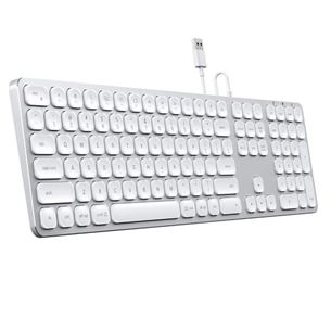 Satechi Aluminum Wired Keyboard, US, sudraba - Klaviatūra