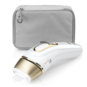 Braun Silk-expert Pro 5, бритва, сумка для хранения, белый/золотистый - Фотоэпилятор PL5014