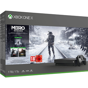 Spēļu konsole Microsoft Xbox One X (1TB) + Metro Saga